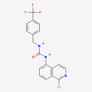 molecular formula C18H13ClF3N3O B8567706 1-(1-Chloro-isoquinolin-5-yl)-3-(4-trifluoromethyl-benzyl)-urea CAS No. 608516-51-4