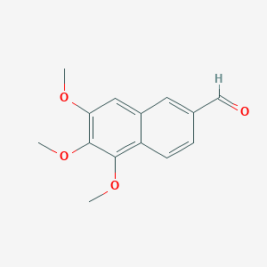 molecular formula C14H14O4 B8567716 5,6,7-Trimethoxynaphthalene-2-carbaldehyde CAS No. 89445-89-6
