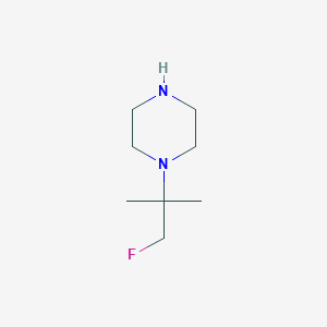 molecular formula C8H17FN2 B8567732 4-(1,1-Dimethyl-2-fluoroethyl)piperazine 