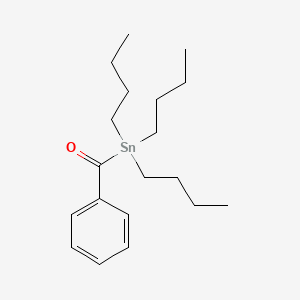 molecular formula C19H32OSn B8567744 Stannane, benzoyltributyl- CAS No. 114566-87-9