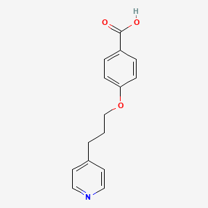 molecular formula C15H15NO3 B8567751 4-[3-(Pyridin-4-yl)propyloxy]benzoic acid 