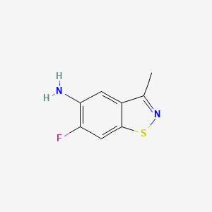 molecular formula C8H7FN2S B8567765 5-Amino-6-fluoro-3-methyl-1,2-benzisothiazole 