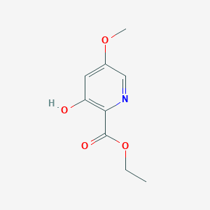 molecular formula C9H11NO4 B8567766 Ethyl 3-hydroxy-5-methoxypicolinate 