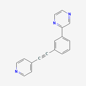 molecular formula C17H11N3 B8567781 2-[3-(Pyridin-4-ylethynyl)phenyl]pyrazine CAS No. 918540-97-3