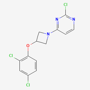 molecular formula C13H10Cl3N3O B8567854 2-Chloro-4-(3-(2,4-dichlorophenoxy)azetidin-1-yl)pyrimidine 