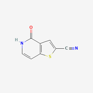 molecular formula C8H4N2OS B8567876 4-Oxo-4,5-dihydrothieno[3,2-c]pyridine-2-nitrile 