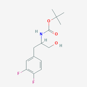 molecular formula C14H19F2NO3 B8567925 Carbamic acid, [2-(3,4-difluorophenyl)-1-(hydroxymethyl)ethyl]-, 1,1-dimethylethyl ester (9CI) CAS No. 218450-19-2