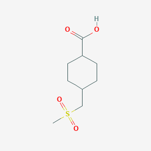molecular formula C9H16O4S B8567948 4-(Methylsulfonylmethyl)cyclohexanecarboxylic acid 