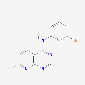 molecular formula C13H8BrFN4 B8567952 N-(3-bromophenyl)-7-fluoropyrido[2,3-d]pyrimidin-4-amine 