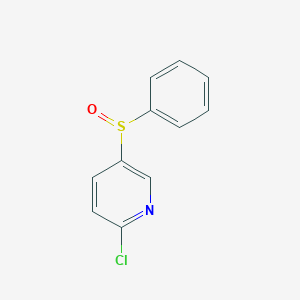 molecular formula C11H8ClNOS B8567985 2-Chloro-5-(phenylsulfinyl)pyridine 