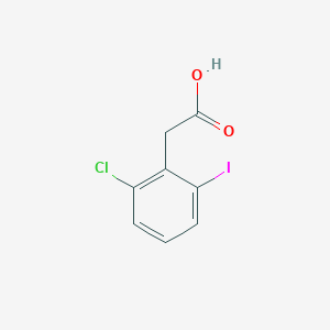 molecular formula C8H6ClIO2 B8567992 2-(2-Chloro-6-iodophenyl)acetic acid CAS No. 37777-78-9