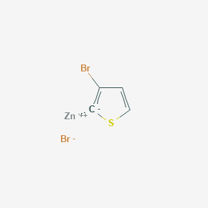 molecular formula C4H2Br2SZn B8567998 zinc;3-bromo-2H-thiophen-2-ide;bromide 