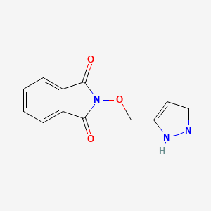 molecular formula C12H9N3O3 B8568007 2-[(1H-Pyrazol-5-yl)methoxy]-1H-isoindole-1,3(2H)-dione CAS No. 88529-64-0
