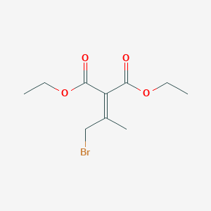 molecular formula C10H15BrO4 B8568020 Propanedioic acid, (2-bromo-1-methylethylidene)-, diethyl ester CAS No. 13830-91-6