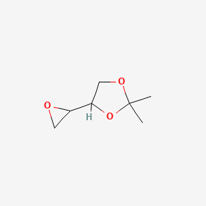 molecular formula C7H12O3 B8568026 2,2-Dimethyl-4-(oxirane-2-yl)-1,3-dioxolane 