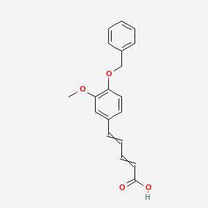 molecular formula C19H18O4 B8568048 5-[4-(Benzyloxy)-3-methoxyphenyl]penta-2,4-dienoic acid CAS No. 102018-94-0