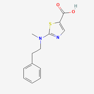 molecular formula C13H14N2O2S B8568062 2-[Methyl(2-phenylethyl)amino]-1,3-thiazole-5-carboxylic acid 