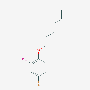 molecular formula C12H16BrFO B8568064 3-Fluoro-4-hexyloxybromobenzene CAS No. 54509-62-5