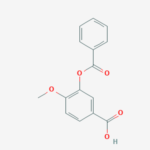 molecular formula C15H12O5 B8568072 3-Benzoyloxy-4-methoxybenzoic acid CAS No. 112777-57-8