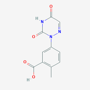 molecular formula C11H9N3O4 B8568100 5-(3,5-Dioxo-4,5-dihydro-1,2,4-triazin-2(3H)-yl)-2-methylbenzoic acid CAS No. 524712-48-9