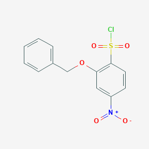 molecular formula C13H10ClNO5S B8568162 2-Benzyloxy-4-nitro-benzenesulfonyl chloride CAS No. 90906-33-5