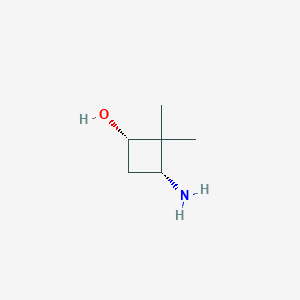 molecular formula C6H13NO B8568223 (1S,3R)-3-Amino-2,2-dimethylcyclobutan-1-ol 