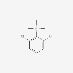molecular formula C9H12Cl2Sn B8568231 (2,6-Dichlorophenyl)(trimethyl)stannane CAS No. 55204-78-9
