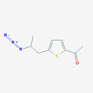 molecular formula C9H11N3OS B8568243 1-[5-(2-Azidopropyl)thiophen-2-yl]ethan-1-one CAS No. 88961-93-7