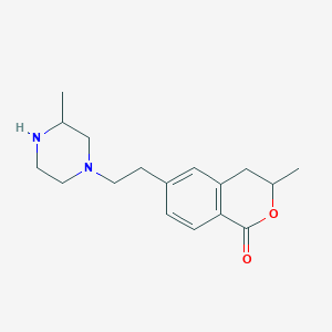 molecular formula C17H24N2O2 B8568258 3-methyl-6-[2-(3-methylpiperazin-1-yl)ethyl]-3,4-dihydro-1H-isochromen-1-one 