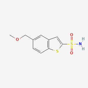 molecular formula C10H11NO3S2 B8568260 5-(Methoxymethyl)benzo[b]thiophene-2-sulfonamide 