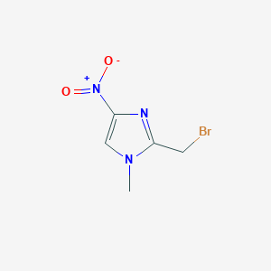 molecular formula C5H6BrN3O2 B8568266 2-(bromomethyl)-1-methyl-4-nitro-1H-imidazole 