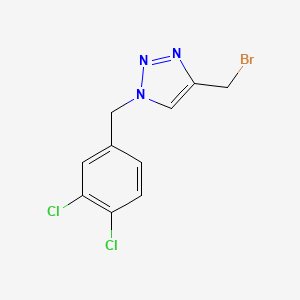 molecular formula C10H8BrCl2N3 B8568274 4-(Bromomethyl)-1-[(3,4-dichlorophenyl)methyl]-1H-1,2,3-triazole 