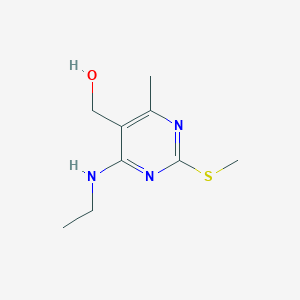 molecular formula C9H15N3OS B8568283 [4-(Ethylamino)-6-methyl-2-(methylthio)pyrimidin-5-yl]methanol 