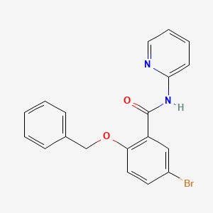 5-Bromo-2-[(phenylmethyl)oxy]-N-2-pyridinylbenzamide