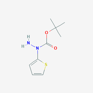 molecular formula C9H14N2O2S B8568298 Tert-butyl 1-(thiophen-2-yl)hydrazinecarboxylate 