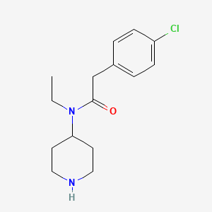 molecular formula C15H21ClN2O B8568316 2-(4-chloro-phenyl)-N-ethyl-N-piperidin-4-yl-acetamide 