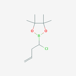 molecular formula C10H18BClO2 B8568350 2-(1-Chlorobut-3-en-1-yl)-4,4,5,5-tetramethyl-1,3,2-dioxaborolane CAS No. 75927-59-2