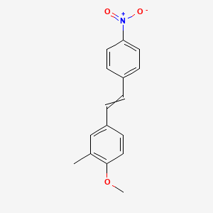molecular formula C16H15NO3 B8568377 1-Methoxy-2-methyl-4-[2-(4-nitrophenyl)ethenyl]benzene CAS No. 124797-66-6