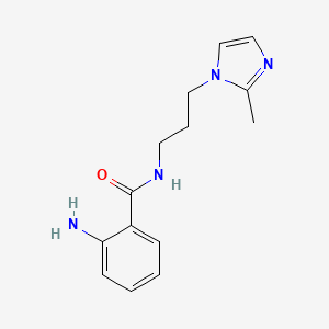 molecular formula C14H18N4O B8568380 2-Amino-N-[3-(2-methylimidazol-1-yl)propyl]benzamide CAS No. 90259-74-8