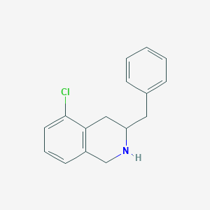 molecular formula C16H16ClN B8568384 3-Benzyl-5-chloro-1,2,3,4-tetrahydroisoquinoline 