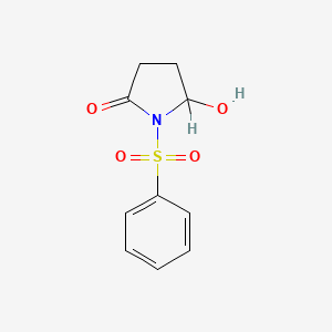 molecular formula C10H11NO4S B8568393 5-Hydroxy-1-(phenylsulfonyl)-2-pyrrolidinone CAS No. 111711-97-8