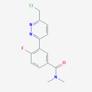 3-[6-(chloromethyl)pyridazin-3-yl]-4-fluoro-N,N-dimethylbenzamide