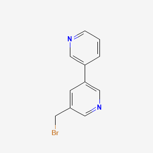 molecular formula C11H9BrN2 B8568440 3-(Bromomethyl)-5-(pyridin-3-yl)pyridine 
