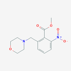 molecular formula C13H16N2O5 B8568450 2-Morpholin-4-ylmethyl-6-nitro-benzoic acid methyl ester 