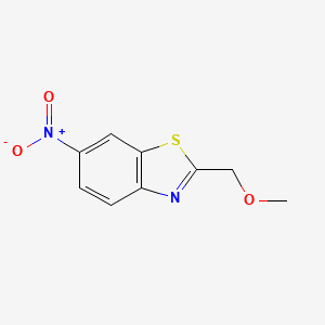 molecular formula C9H8N2O3S B8568475 2-(Methoxymethyl)-6-nitro-1,3-benzothiazole 