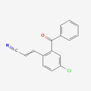 molecular formula C16H10ClNO B8568513 3-(2-Benzoyl-4-chlorophenyl)prop-2-enenitrile CAS No. 81992-93-0