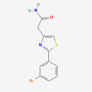 molecular formula C11H9BrN2OS B8568522 2-(3-Bromophenyl)-4-thiazolylacetamide 