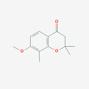 molecular formula C13H16O3 B8568565 7-Methoxy-2,2,8-trimethyl-4-chromanone 