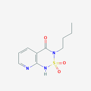 molecular formula C10H13N3O3S B8568566 3-Butyl-2lambda~6~-pyrido[2,3-c][1,2,6]thiadiazine-2,2,4(1H,3H)-trione CAS No. 57942-03-7