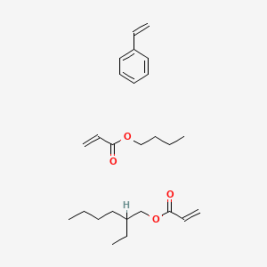 molecular formula C26H40O4 B8568573 Butyl prop-2-enoate; ethenylbenzene; 2-ethylhexyl prop-2-enoate 